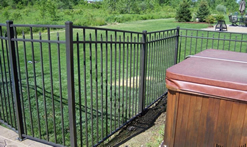 EFF-25 ornamental aluminum fences are also great for hot tubs