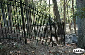 Sloping (racked) aluminum fence