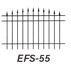 EFS-55 Style Aluminum Fencing Sections with Finials
