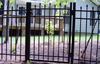 EFS 15 Elite fence gate by a patio