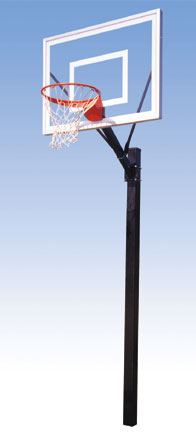 Fixed basketball backboard system