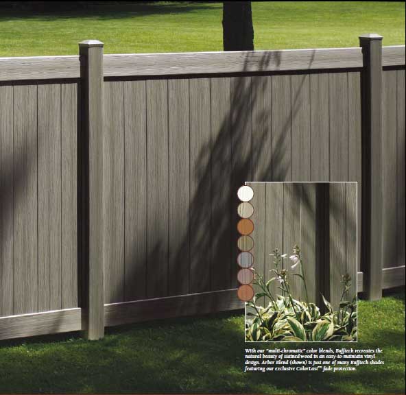 CertaGrain Arbor Blend Fence Panel Example with Color Options