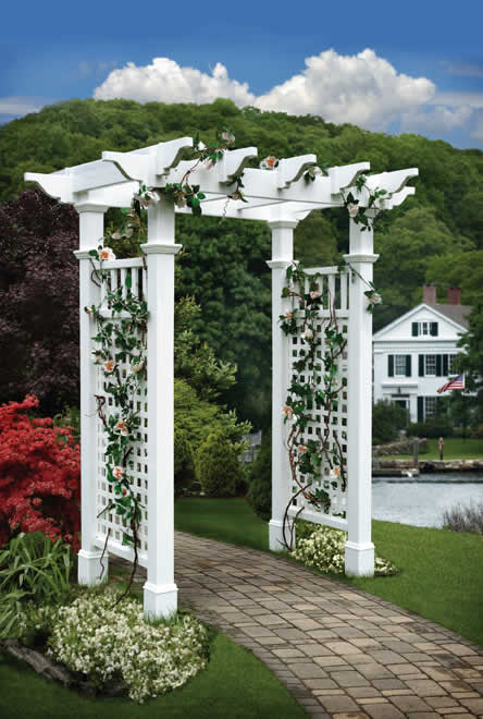 Farifield II vinyl garden arbor