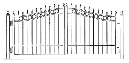 Milano wrought iron gates