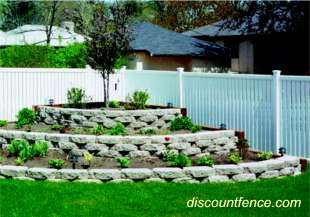 Imperial Vinyl Fence from Buffech is part of the Semi-Private Collection offering  9/16" spacing