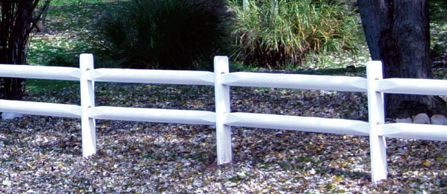 vinyl split rail fence