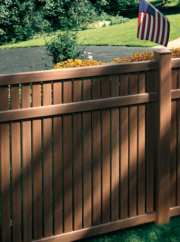 Imperial Semi Privacy Vinyl Fence with Cedar Texture