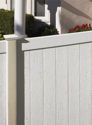 Stucco Texture Vinyl Fence by Bufftech Chesterfield