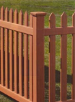 Danbury Cedar Woodgrain Texture Vinyl Fence