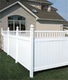Chesterfield with victorian accent vinyl fence by bufftech