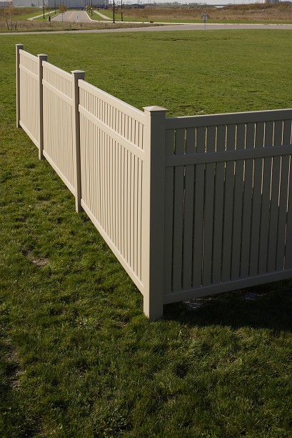 The Lexington Privacy vinyl fence offers the same tongue and groove construction with a more competitive price. 